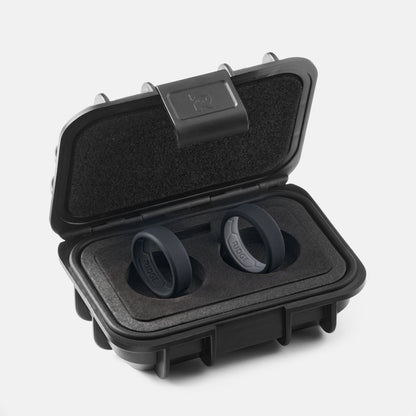 Ridge 8mm Silicone Ring Set - Royal Black